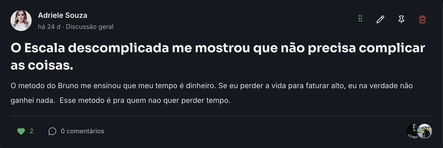 Depoimento de Adriele Souza